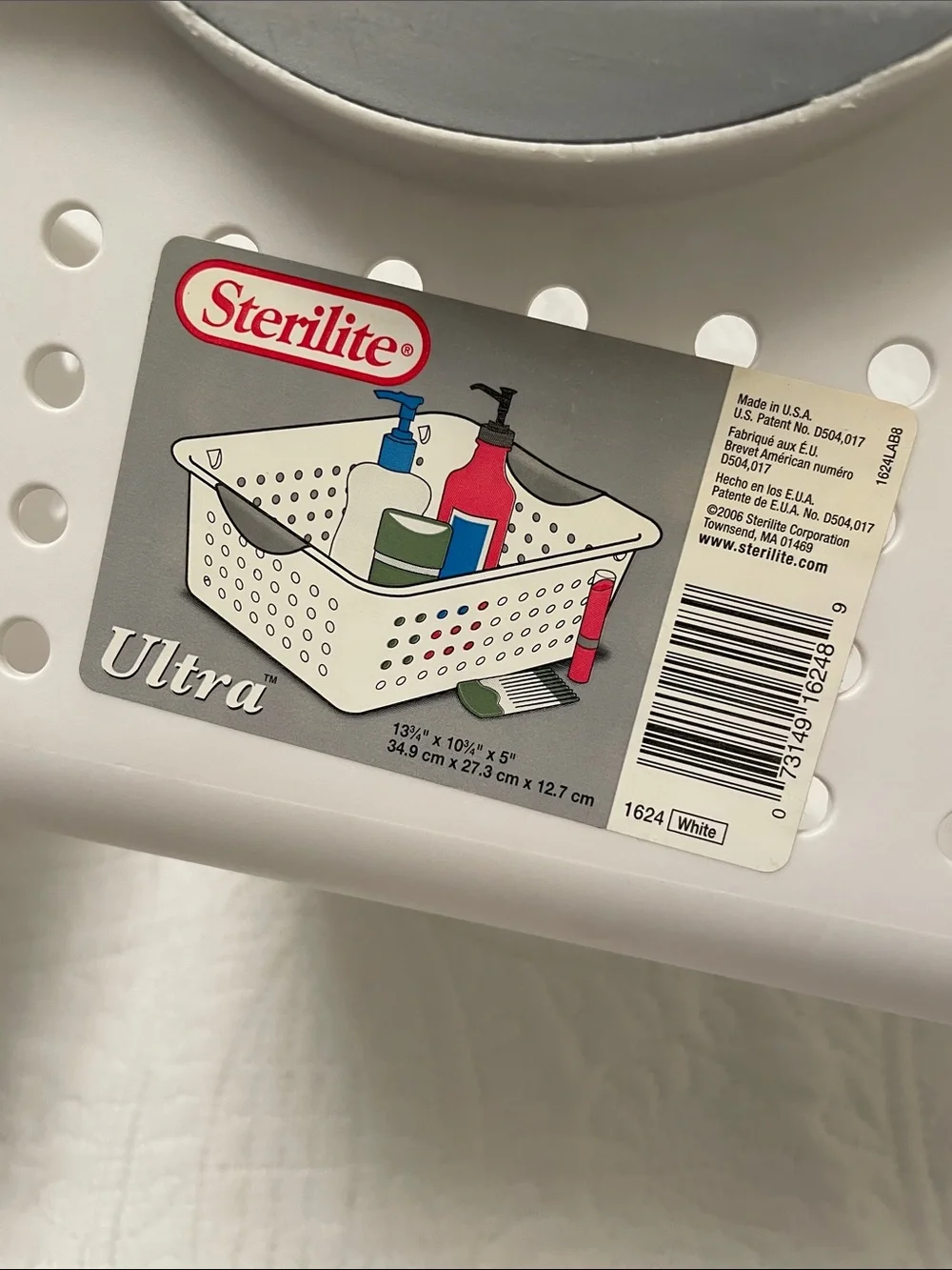 Set of 3 Sterilite Ultra White Strong Plastic Storage Organizers Baskets Bins